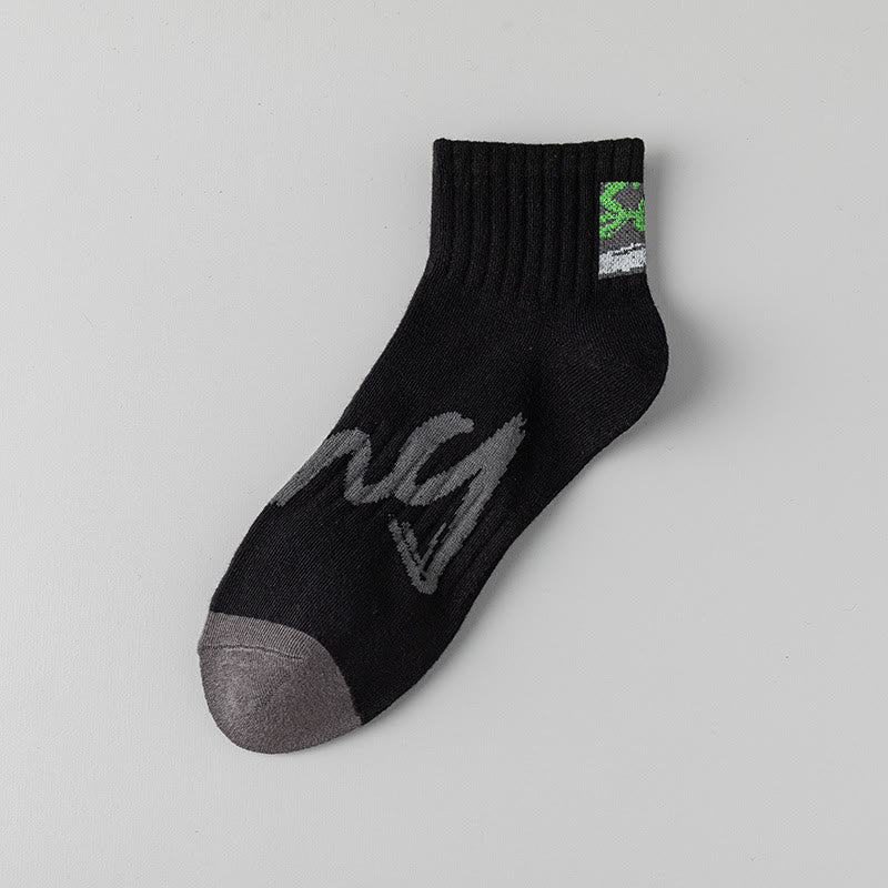Chaussettes alphanumériques (5 paires) - Noir - EU37-45 (US4-11) - image 10