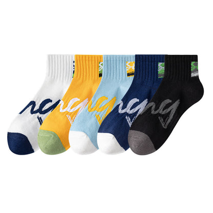 Chaussettes alphanumériques (5 paires) - Multicolore - EU37-45 (US4-11) - image 9