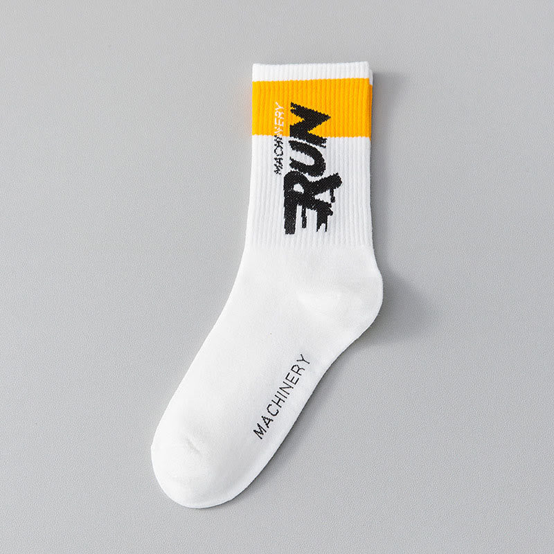Chaussettes courtes à imprimé lettre grande taille (7 paires)