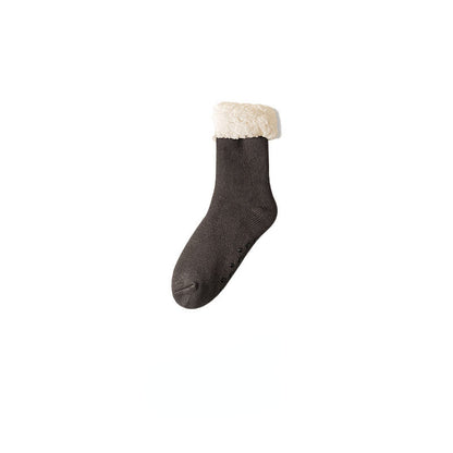 Chaussettes pantoufles extra épaisses grande taille (3 paires) - Gris foncé - EU39-45 (US6-11) - image 9