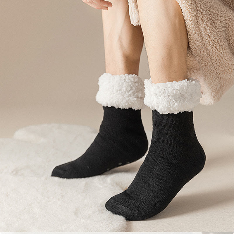 Chaussettes pantoufles extra épaisses grande taille (3 paires) - image 6