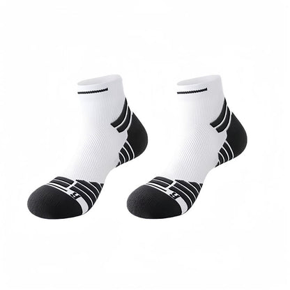 Chaussettes de compression légères et rembourrées pour chevilles, grande taille (4 paires) - Noir et blanc - EU38-44 (US5-10) - image 9
