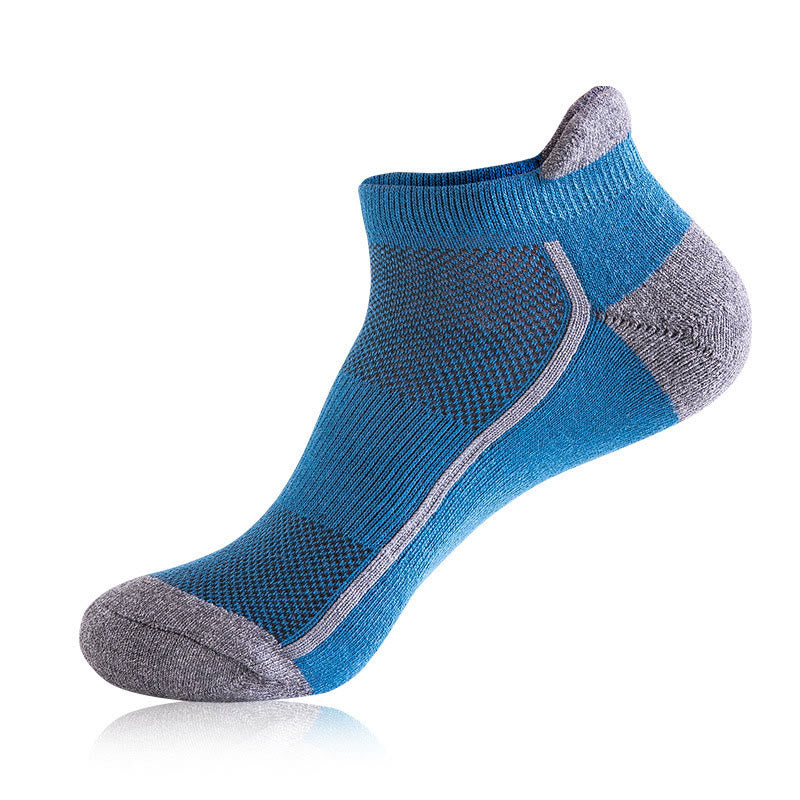 Chaussettes de compression solides grande taille (5 paires) - Bleu - EU38-44 (US5-10) - image 9