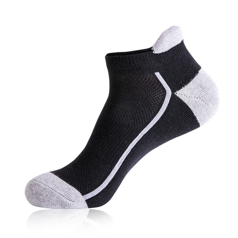 Chaussettes de compression solides grande taille (5 paires) - Noir - EU38-44 (US5-10) - image 8