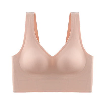 Soutien-gorge push-up sexy sans armatures grande taille avec joli dos