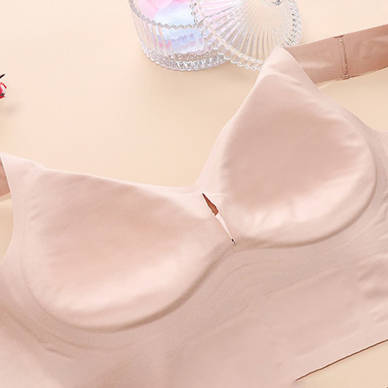 Soutien-gorge push-up sexy sans armatures grande taille avec joli dos
