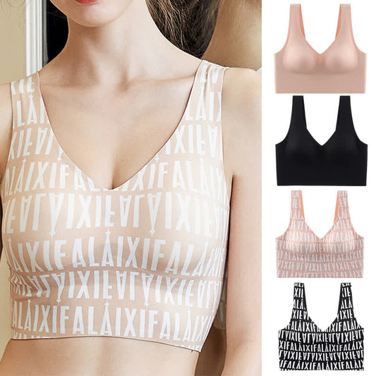 Soutien-gorge push-up sexy sans armatures grande taille avec joli dos