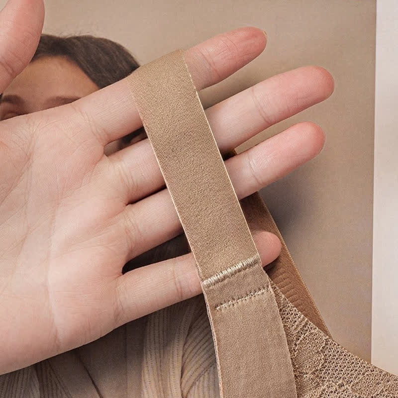 Soutien-gorge push-up grande taille à bonnets fixes sans coutures et sans armatures