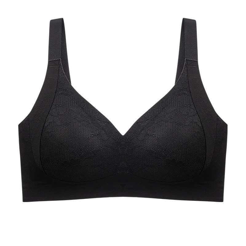 Soutien-gorge push-up grande taille à bonnets fixes sans coutures et sans armatures