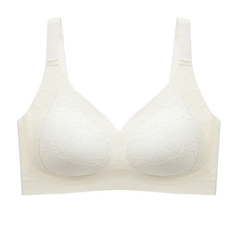 Soutien-gorge push-up grande taille à bonnets fixes sans coutures et sans armatures