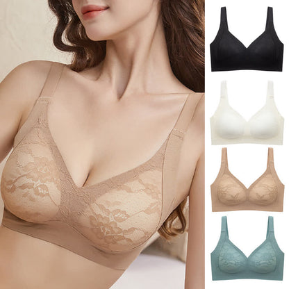 Soutien-gorge push-up grande taille à bonnets fixes sans coutures et sans armatures