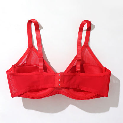 Soutien-gorge à armatures sexy ultra-fin en dentelle semi-transparente