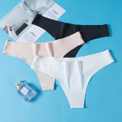 String taille basse uni basique (lot de 3)