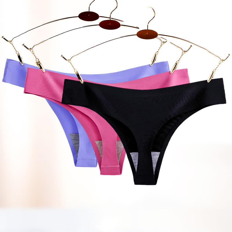 String taille basse uni basique (lot de 3)