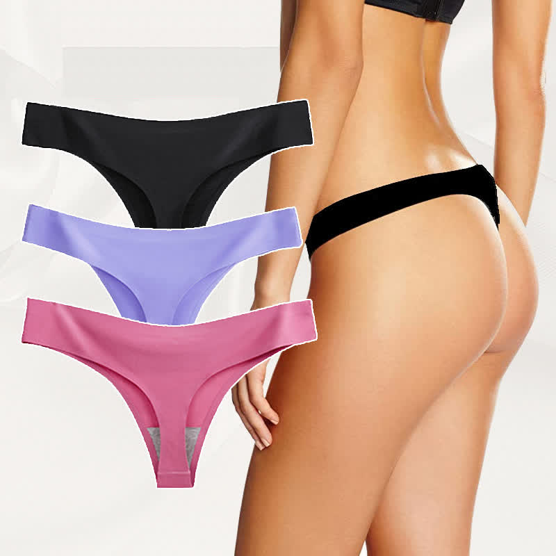 String taille basse uni basique (lot de 3)
