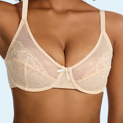 Soutien-gorge push-up à armatures en dentelle légère et sexy grande taille
