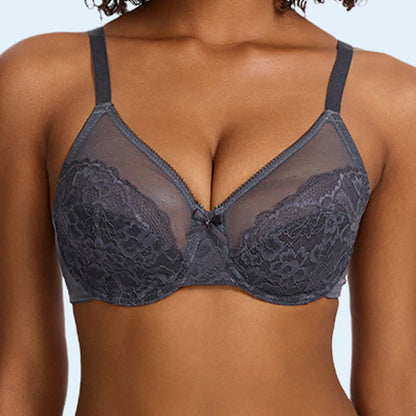 Soutien-gorge push-up à armatures en dentelle légère et sexy grande taille