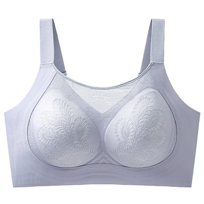 Soutien-gorge sans armatures en dentelle florale extensible