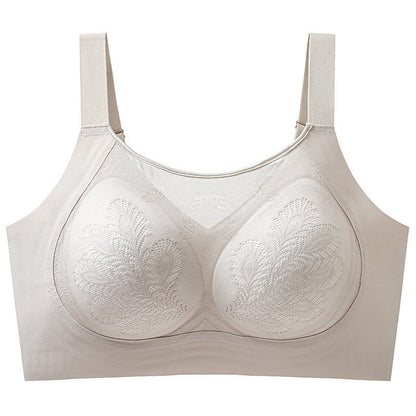 Soutien-gorge sans armatures en dentelle florale extensible