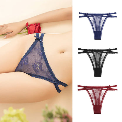 String sexy en dentelle taille basse (lot de 3)