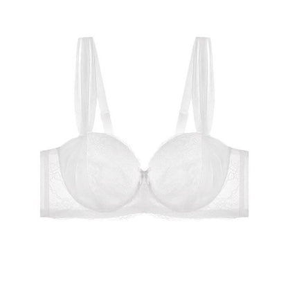 Soutien-gorge push-up à armatures en dentelle fine et minimiseur