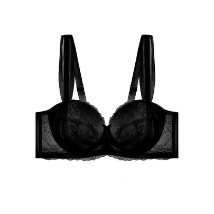 Soutien-gorge push-up à armatures en dentelle fine et minimiseur
