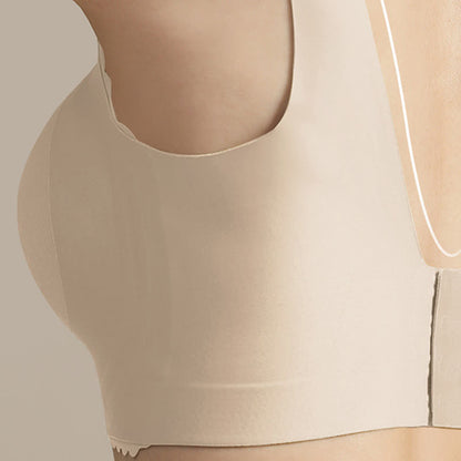 Soutien-gorge push-up fin sans armatures à bonnets complets et bords ondulés