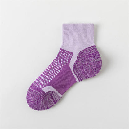Chaussettes de compression aux couleurs vives assorties (5 paires) - Violet - EU36-40 (US3-7) - image 5
