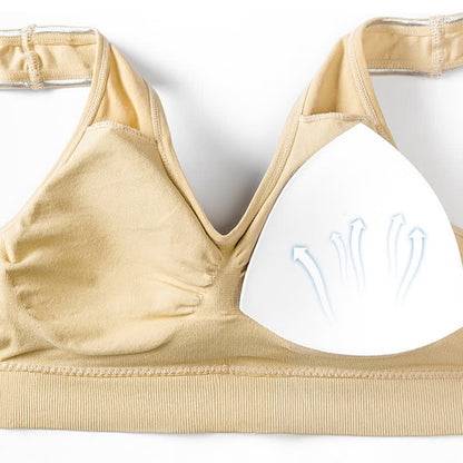 Soutien-gorge de sport respirant sans coutures, grande taille, creux et sans armatures