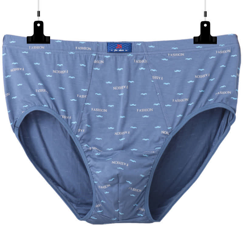 Lot de 2 slips confortables taille haute imprimés pour homme (grande taille)
