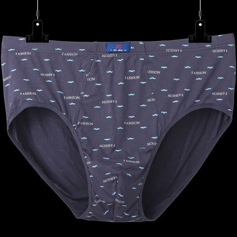 Lot de 2 slips confortables taille haute imprimés pour homme (grande taille)