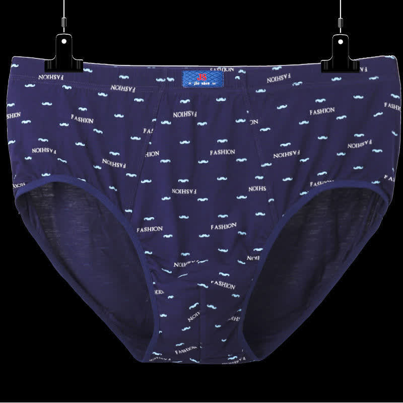 Lot de 2 slips confortables taille haute imprimés pour homme (grande taille)