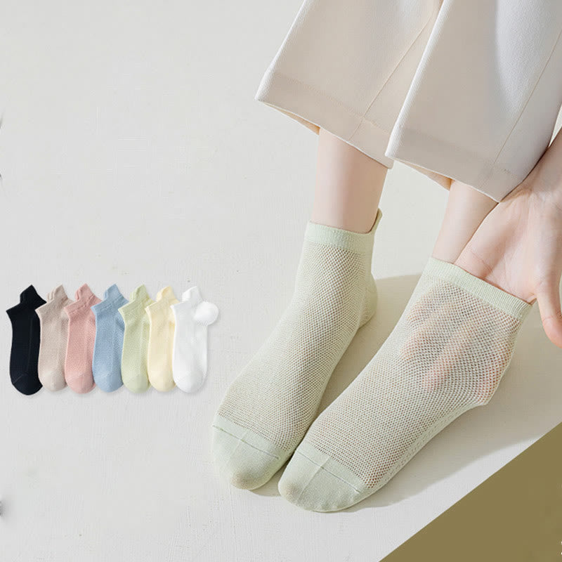 Chaussettes en maille aux couleurs classiques (7 paires) - image 2