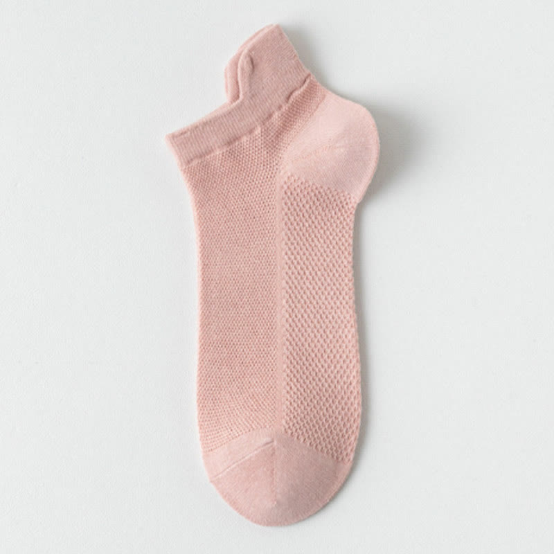 Chaussettes en maille aux couleurs classiques (7 paires) - Rose - EU36-40 (US3-7) - image 7