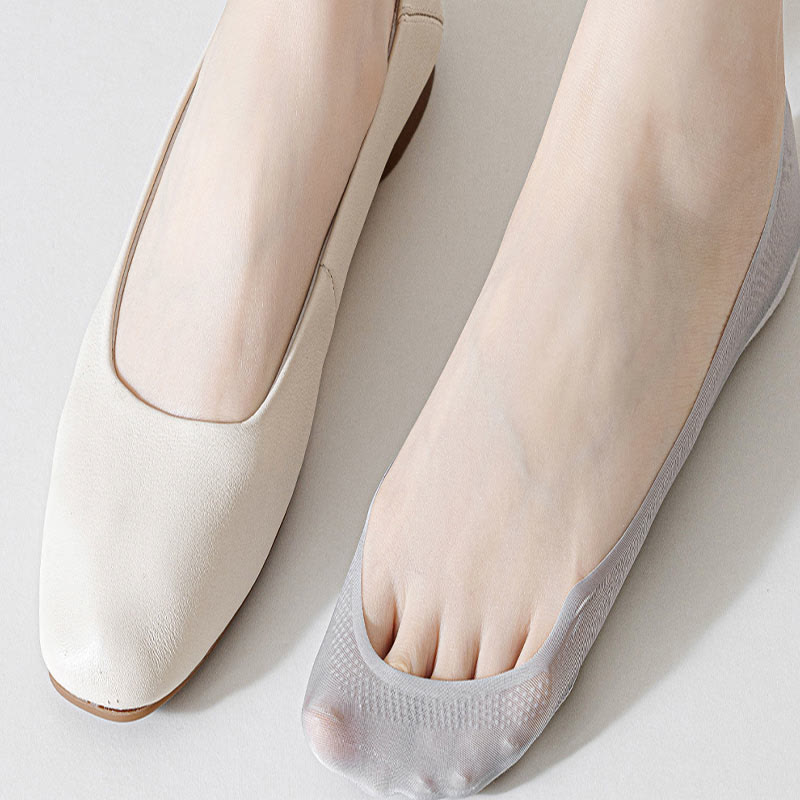 Chaussettes invisibles en soie glacée (5 paires)