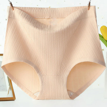 Culotte taille haute en coton sans coutures, couleur unie, grande taille (lot de 3)