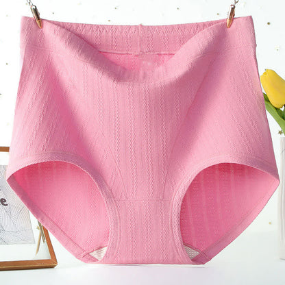 Culotte taille haute en coton sans coutures, couleur unie, grande taille (lot de 3)