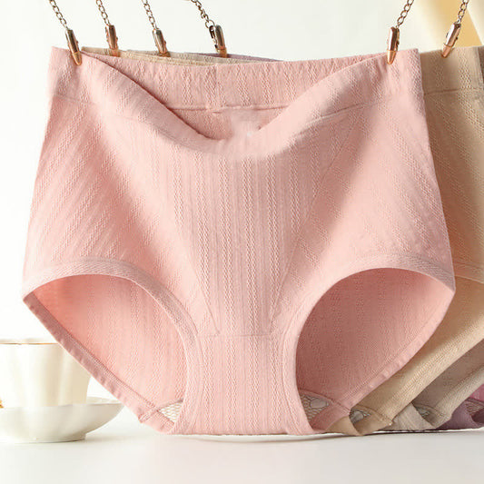 Culotte taille haute en coton sans coutures, couleur unie, grande taille (lot de 3)