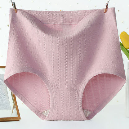 Culotte taille haute en coton sans coutures, couleur unie, grande taille (lot de 3)