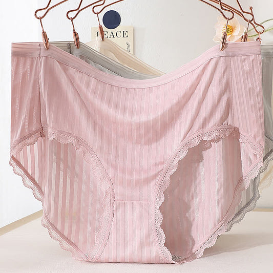 Culotte fine transparente taille moyenne en soie glacée grande taille (lot de 3)