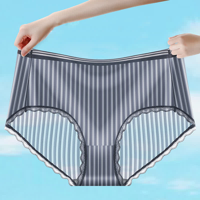 Culotte fine transparente taille moyenne en soie glacée grande taille (lot de 3)