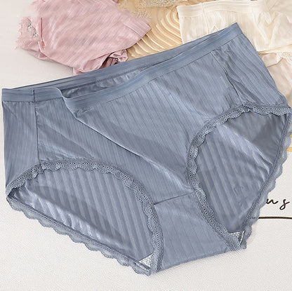 Culotte fine transparente taille moyenne en soie glacée grande taille (lot de 3)