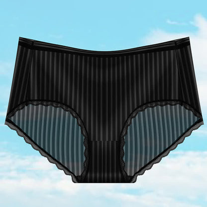 Culotte fine transparente taille moyenne en soie glacée grande taille (lot de 3)