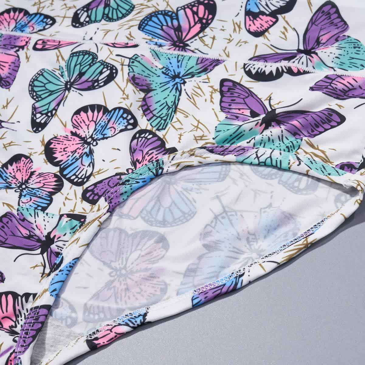 Culotte taille haute à imprimé papillon (lot de 4) - image 4