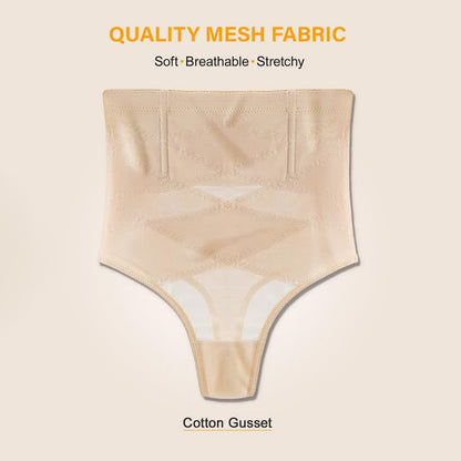 String fin croisé taille haute gainant en maille