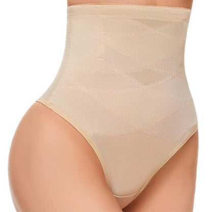 String fin croisé taille haute gainant en maille