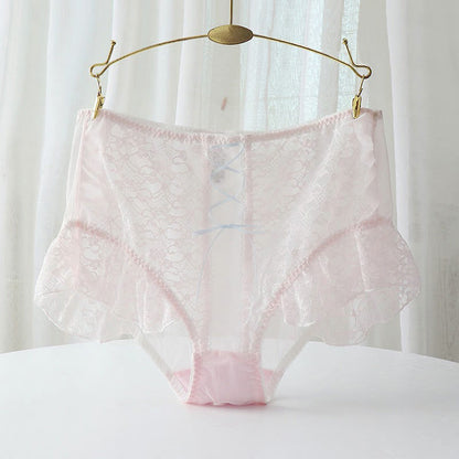 Culotte taille haute sexy en dentelle respirante grande taille (lot de 2)