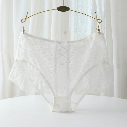 Culotte taille haute sexy en dentelle respirante grande taille (lot de 2)