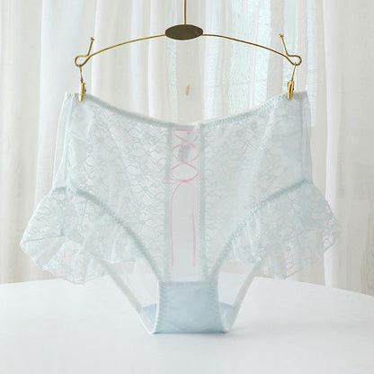 Culotte taille haute sexy en dentelle respirante grande taille (lot de 2)