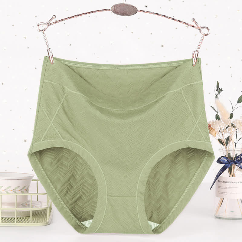 Culotte taille haute basique en coton uni grande taille (lot de 3)